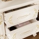 preview thumbnail 16 of 16, French Style Nightstand with 2 Drawers Vintage White and Gold Bedside Table for Bedroom Elegant Accent Storage Cabinet