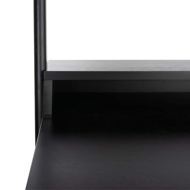 SAFAVIEH Leoma 2-Shelf Leaning Desk - Black