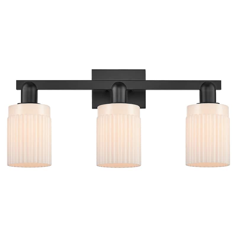 Innovations Lighting 716-3W-11-24 Hadley Vanity Hadley 3 Light 24" - Matte Black / Matte White
