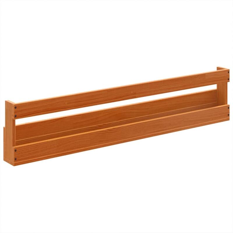 vidaXL Wall-mounted Shoe Racks Hallway Shoe Organizer Wax Brown Solid Wood Pine - 3.3 x 43.3 x 9.3 in