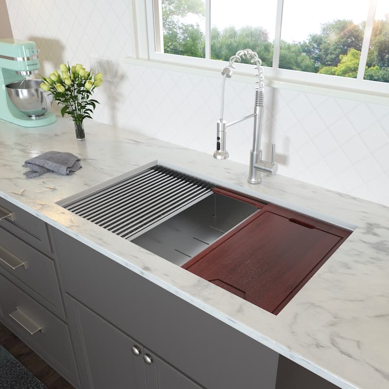 Undermount Stainless Steel Single Bowl Farmhouse Kitchen Sink