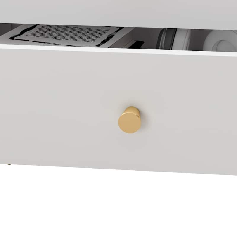 2-Drawer Nightstand With One-Shelf