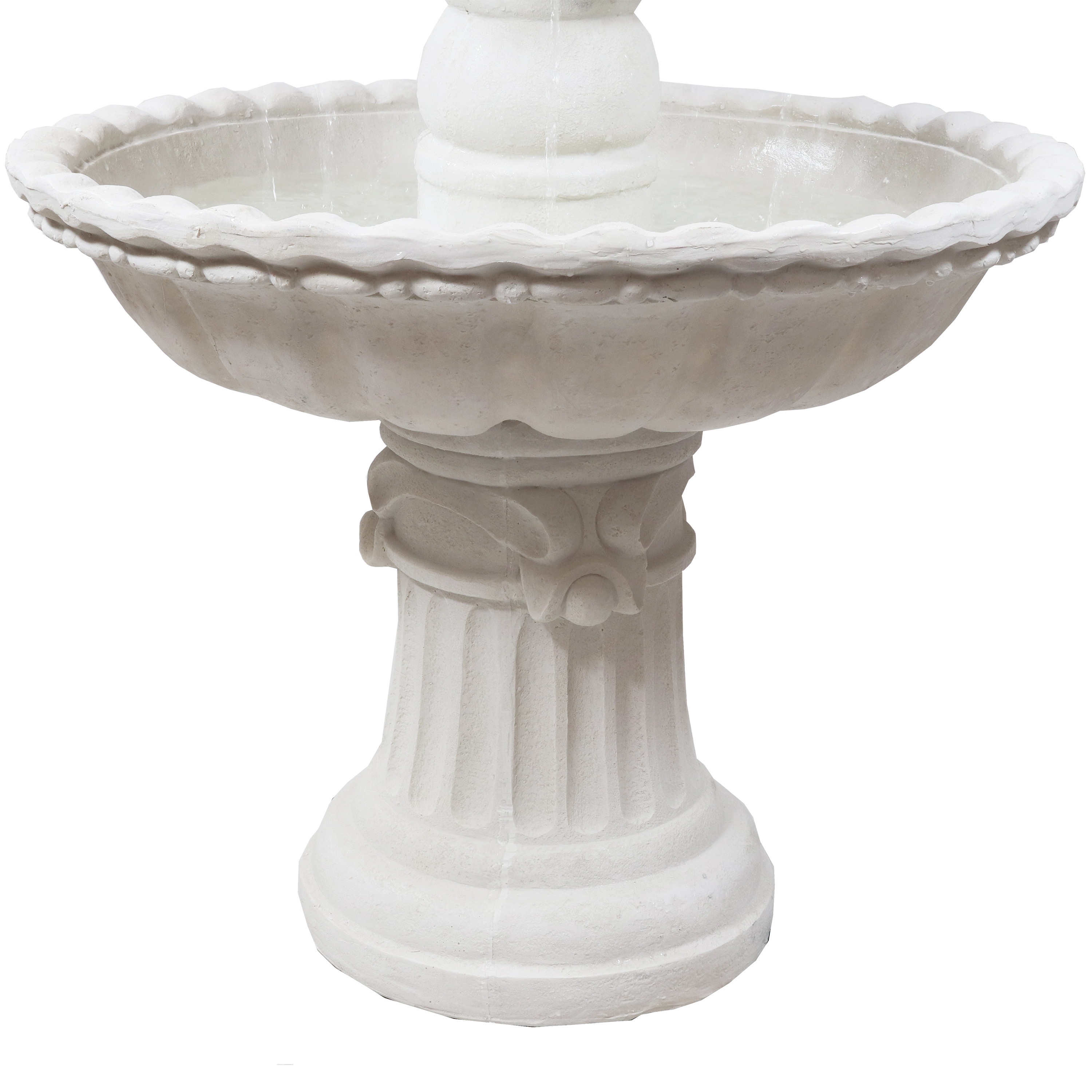 4-Tier Fruit Top Outdoor Water Fountain Backyard Garden Feature