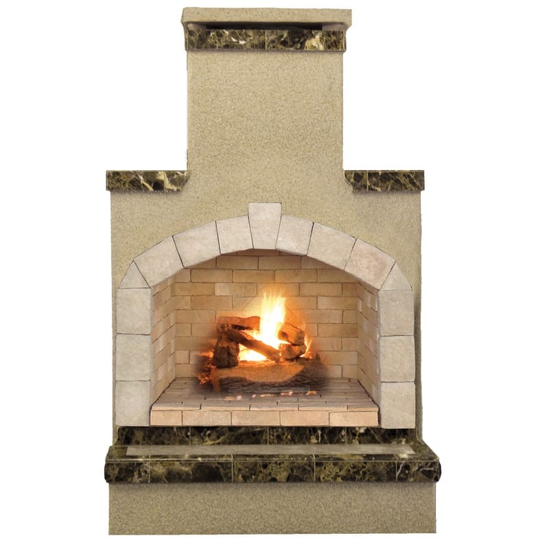 48 in. Tile and Stucco Propane Gas Outdoor Fireplace