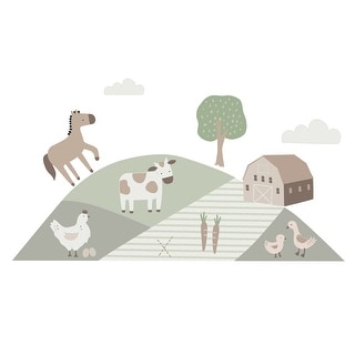 Bedtime Originals Farmyard Friends Wall Decals/Stickers - Horse/Cow/Barn