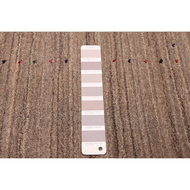 ECARPETGALLERY Hand Loomed Kashkuli Gabbeh Grey Wool Rug - 5'0 x 8'0