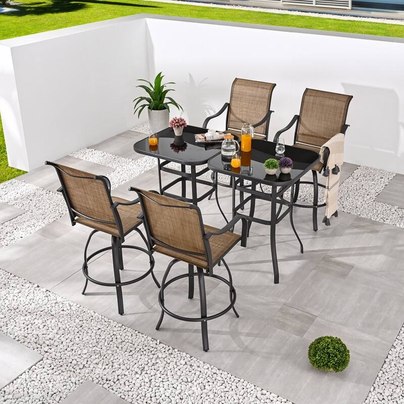 Patio Festival 4-Person Outdoor Bar Height Bistro Dining Set