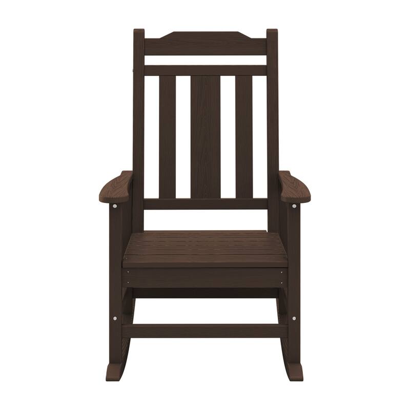 Outdoor Patio HDPE Rocking Chiar, Extra Wide Seat & Backrest