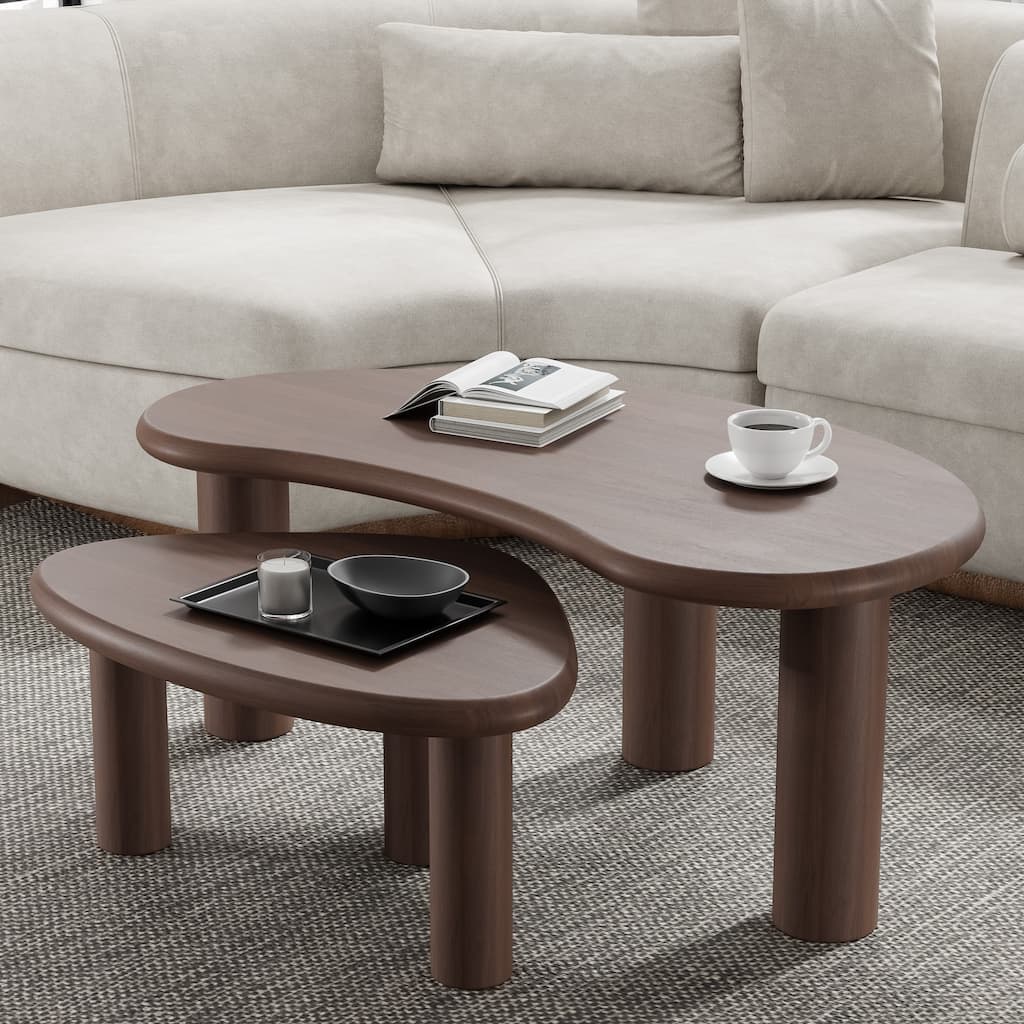 Scandinavian Solid Wood Nesting Coffee Tables - Nested Design - 48*25