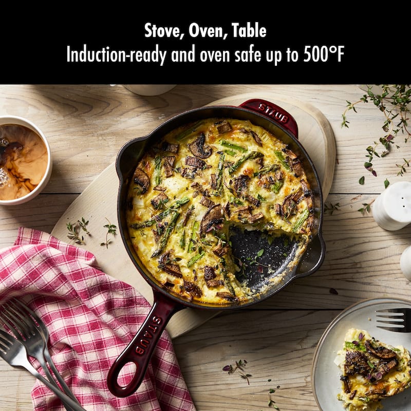 STAUB Cast Iron 8.5-inch Traditional Deep Skillet