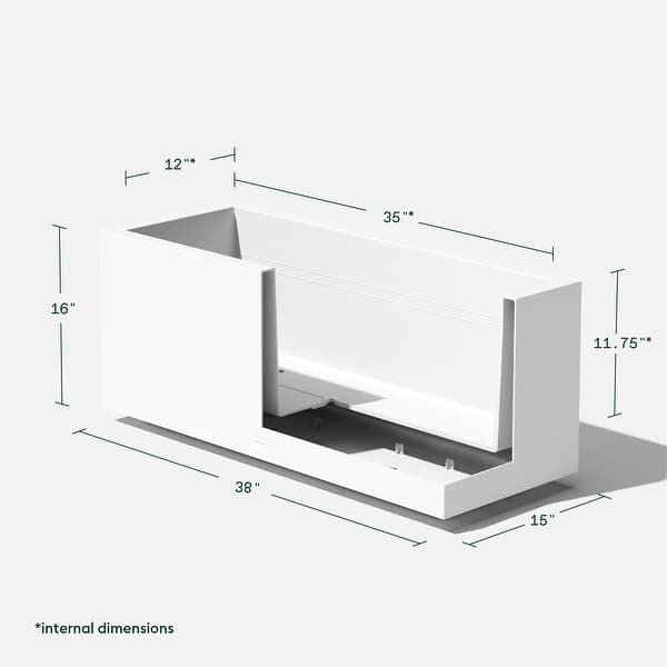 dimension image slide 4 of 9, Block Series Long Box Planter