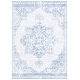 preview thumbnail 14 of 14, SAFAVIEH Layla Noor Shabby Chic Farmhouse Rug 4'5" x 6'5" - Ivory Grey/Blue - Rectangle