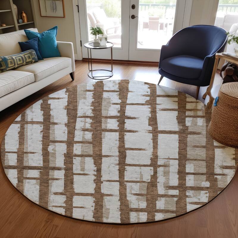 Machine Washable Indoor/ Outdoor Chantille Contemporary Rug