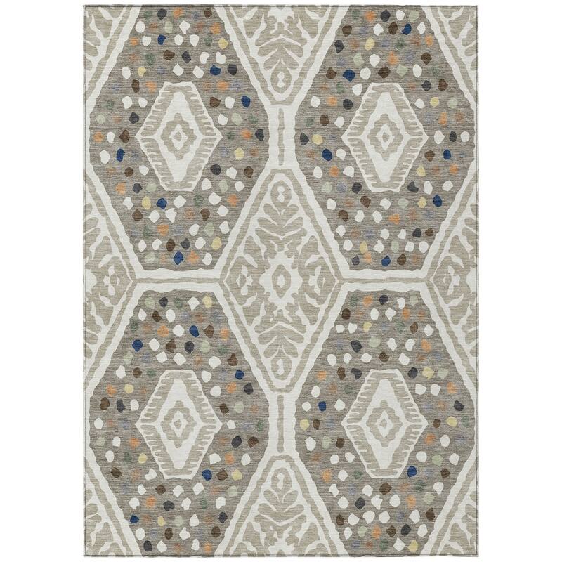Machine Washable Indoor/ Outdoor Global Nipsey Chantille Rug