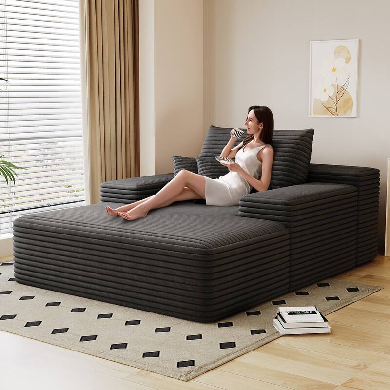 Nebula Oversized Upholstered Sofa Bed, Upholstered Sleeper Cloud Sofas Couches for Cozy Reading and Relaxation