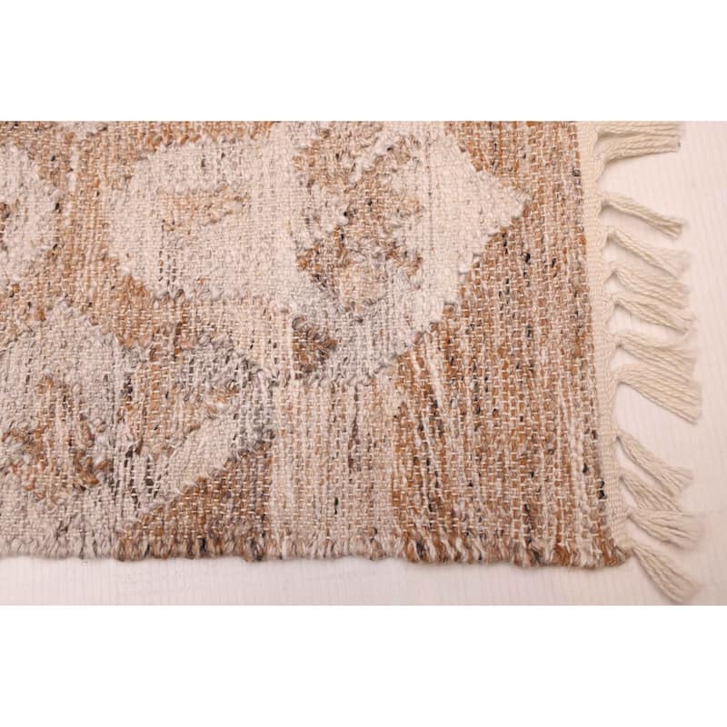 ECARPETGALLERY Flat-Weave Ankara FW Brown Wool Kilim - 9'8 x 13'5