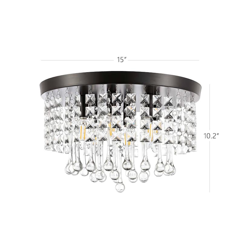 Modern Flush Mount Ceiling Light D15"H9"