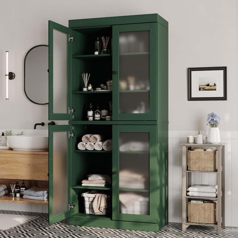 100% Solid Wood 32" Bathroom Cabinet with Optional Doors by Palace Imports