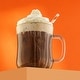 preview thumbnail 2 of 8, JoyJolt Diner Glass Coffee Mug with Handle - 16 oz