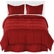 preview thumbnail 45 of 53, Bare Home Microfiber Comforter, Sheet Set, and Bed Skirt Red/White/Red - Queen