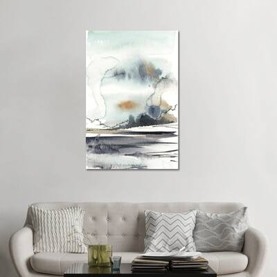 iCanvas "Abstract Landscape In Grey And Light Blue" by Sophie Rodionov Canvas Print