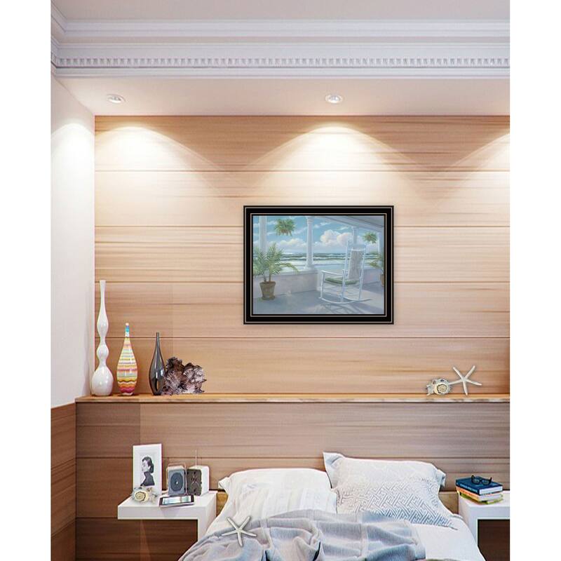 TrendyDecor4U Coastal "Coastal Porch I" Framed Print Wall Art