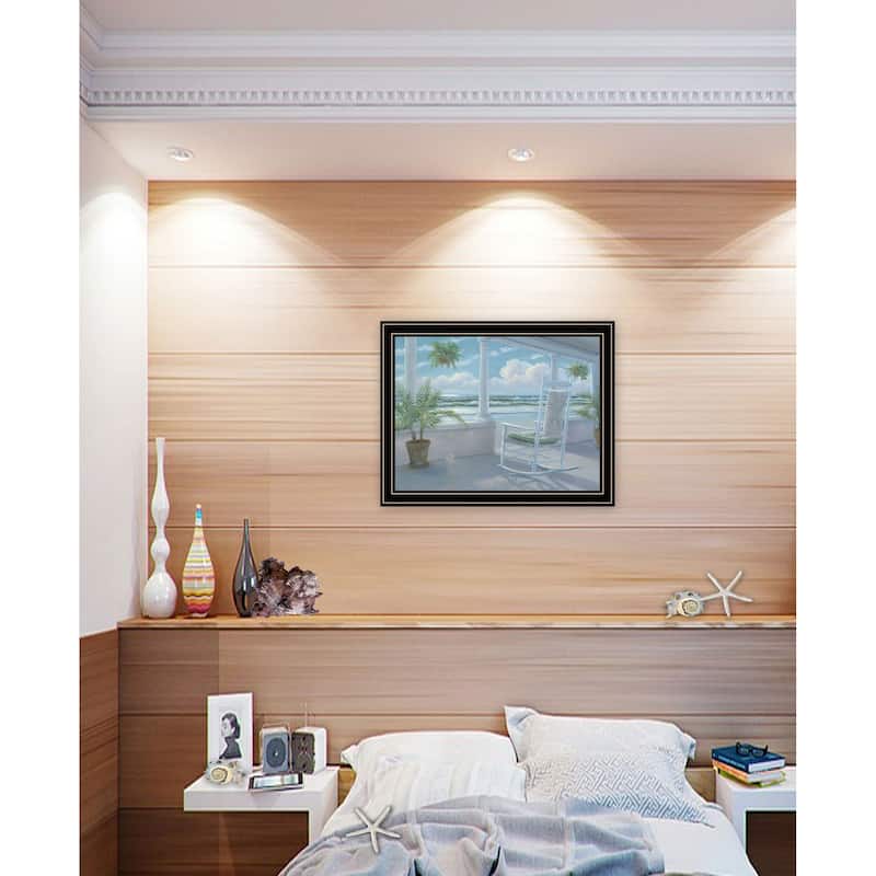TrendyDecor4U Coastal "Coastal Porch I" Framed Print Wall Art