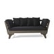 preview thumbnail 12 of 24, Ottavio Outdoor Daybed with Cushions by Christopher Knight Home Gray/ Black