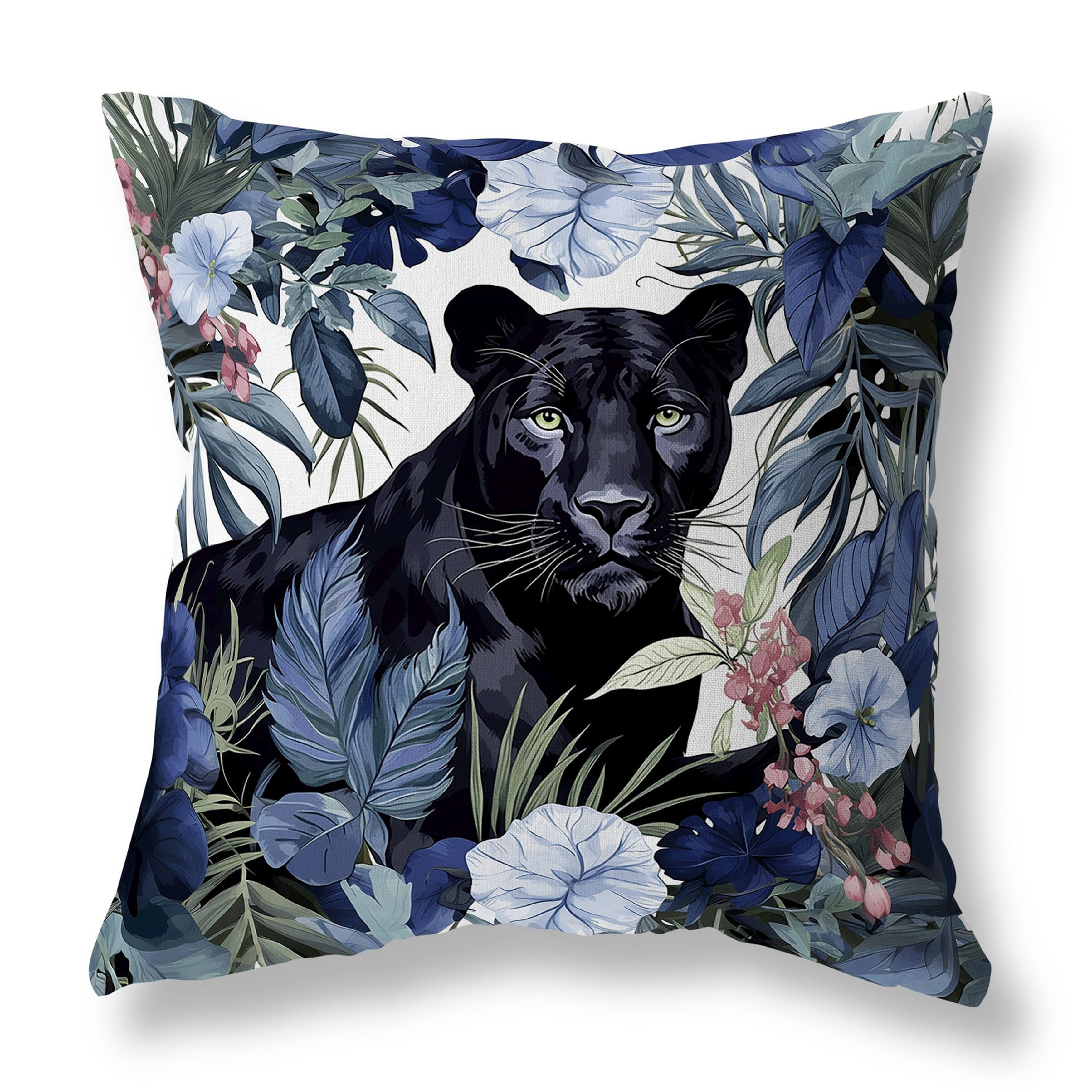 Blue And Black Panther Tropic Twilight Indoor Outdoor Throw Pillow Zipper Bed Bath Beyond 39966766