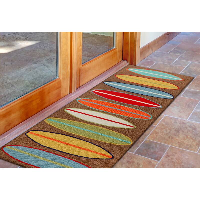 Liora Manne Frontporch Surfboards Indoor/Outdoor Rug - 2' x 5'
