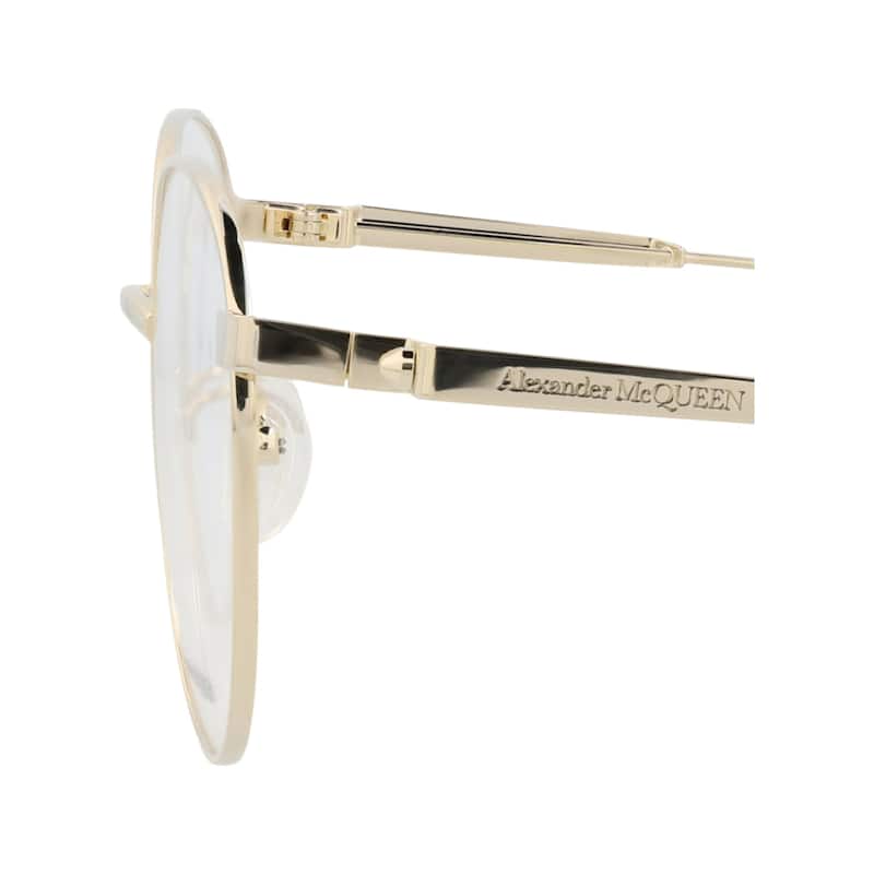 Alexander McQueen Round-Frame Metal Optical Frames