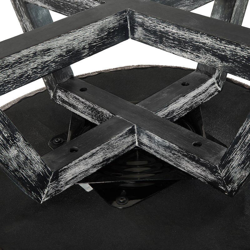 Swivel Chair Side Chair with Wood Legs, Dark Gray Reception Chair Reading Chair Leisure Chair Vanity Chair