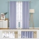 preview thumbnail 19 of 65, Deconovo Mix & Match Blackout and Bronze Print White Sheer 4 Piece Curtain Panel Set 52x108 Inch - Light Purple