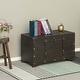 preview thumbnail 2 of 7, Brown Large Wooden Storage Trunk with Lockable Latch