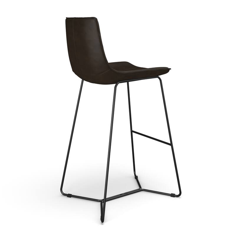Madison Vegan Leather Bar Height Stools (Set of 2)