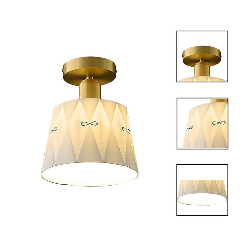 E14 base bulb light gold light fixture metal ceiling light - N/A