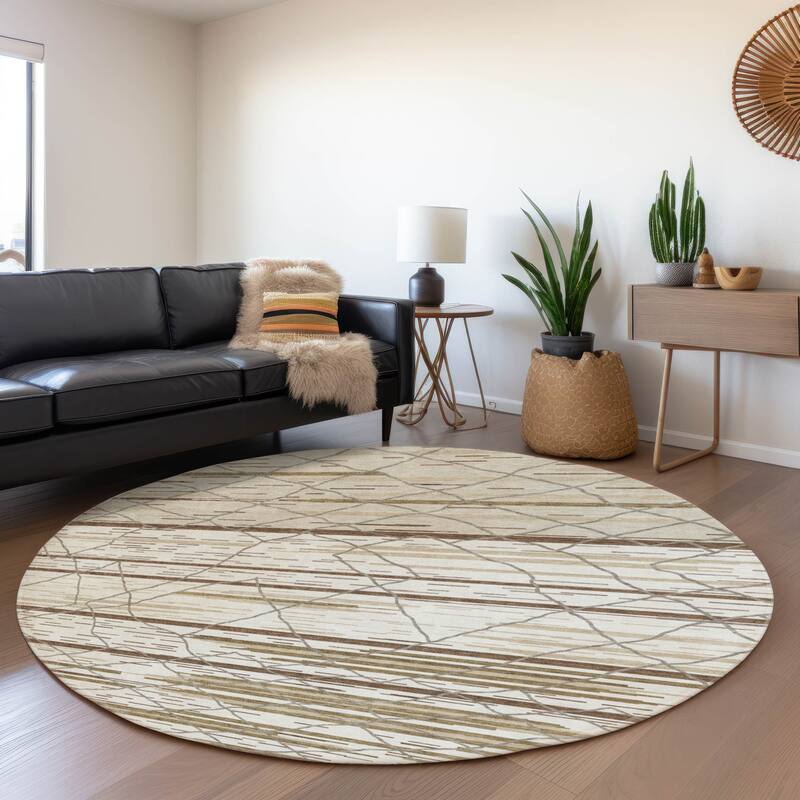 Premium Washable Super Soft Modern Himalaya Mayfield Rug - 8' x 8' - Ivory