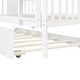 preview thumbnail 35 of 35, Elegant Full over Full Bunk Bed Wooden Kids Bed with Twin Size Trundle,Ladder,Guardrails for Bedroom