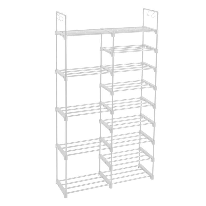 Minimalist Shoe Rack with Iron Frame Durable Non-Woven Storage Organizer for Shoes & Boots