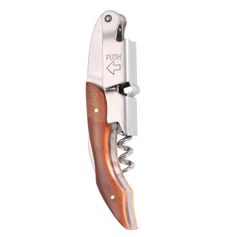 5" Wine Openers Waiter Corkscrew Red Wine Bottle Openers for Home Server Waiter - Brown, Silver