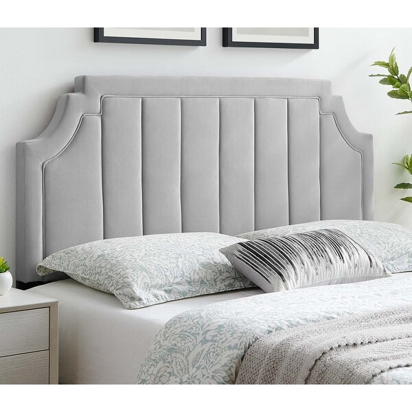 Cal king store velvet headboard