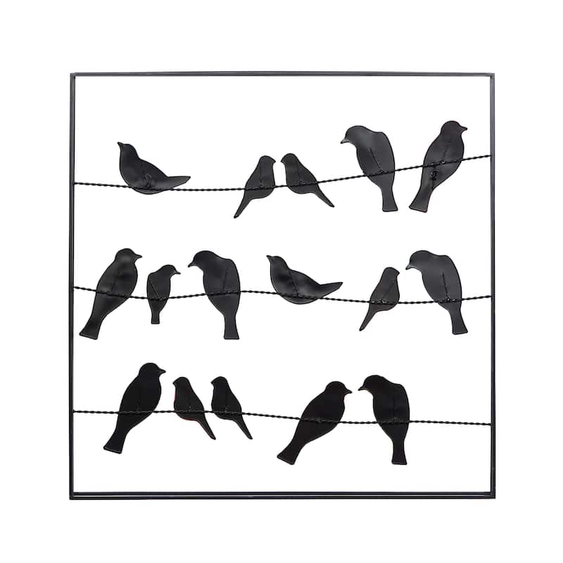 Metal Bird Wall Decor - Multi Colored - Roche River Decor