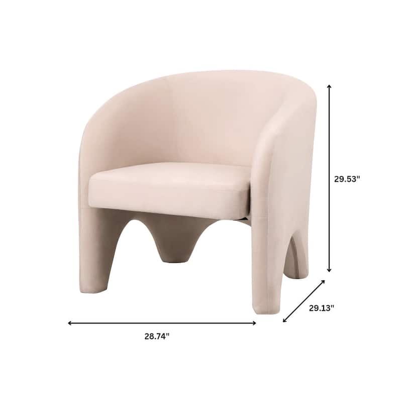 Lylo Velvet/Boucle Accent Chair with Barrel Back Design for Home Office Living Room and Bedroom, No Assembly Required