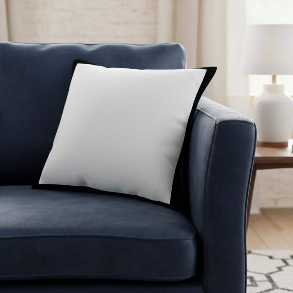 20" Black and White Throw Pillow