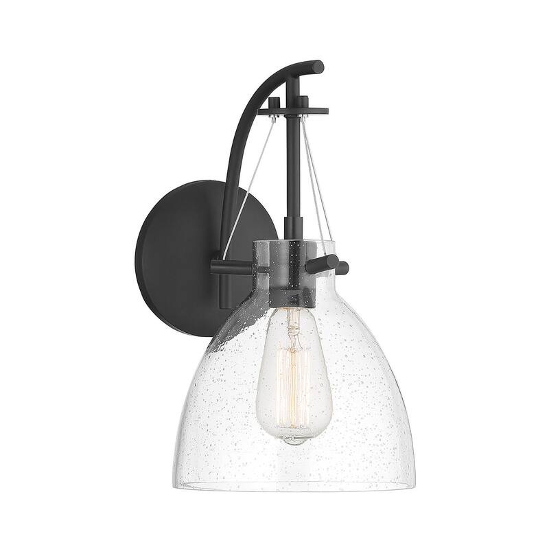 Savoy House 9-7005-1 Foster 14" Tall Wall Sconce - Matte Black