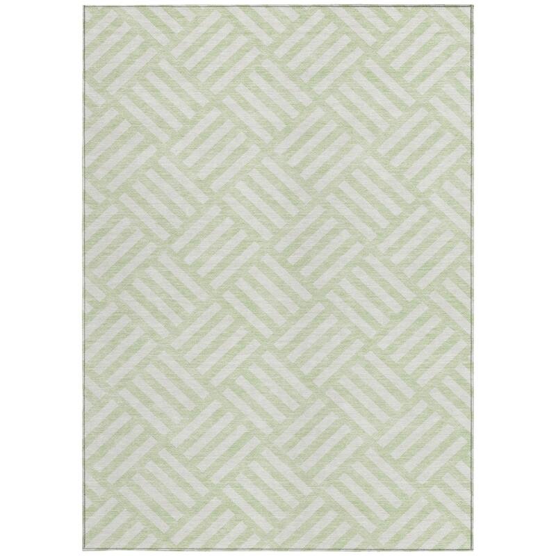 HomeRoots Geometric Transitional Rectangle Outdoor Rug