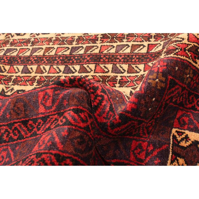 ECARPETGALLERY Hand-knotted Teimani Red Wool Rug - 2'10 x 4'7