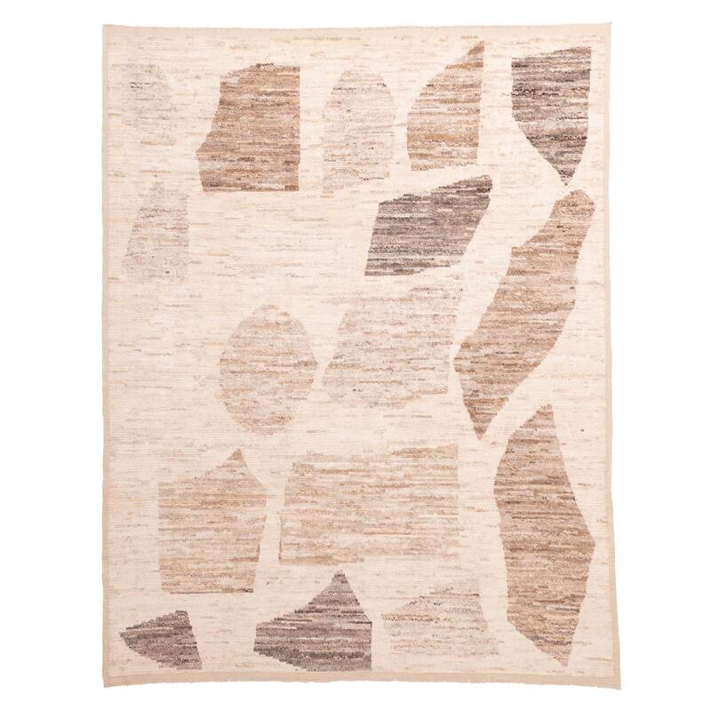 ECARPETGALLERY Hand-knotted Pak Finest Marrakesh Cream Wool Rug - 8'1 x 10'2