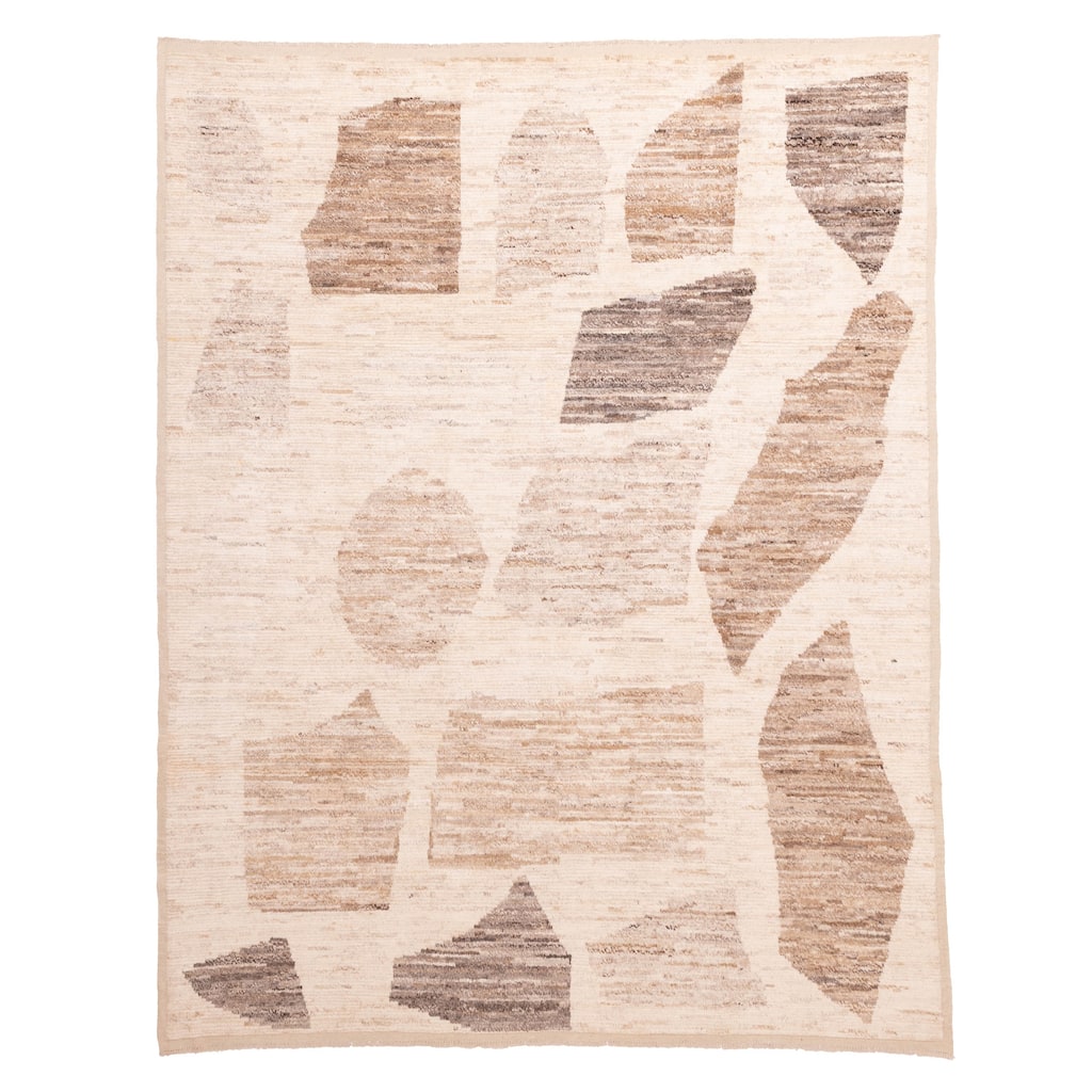 ECARPETGALLERY Hand-knotted Pak Finest Marrakesh Cream Wool Rug - 8'1 x 10'2