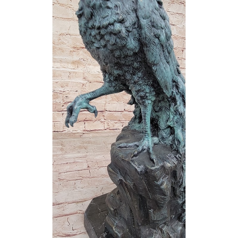 Original Signed Milo Pea Artwork Animal Exotic Bird Bronze Sculpture Art